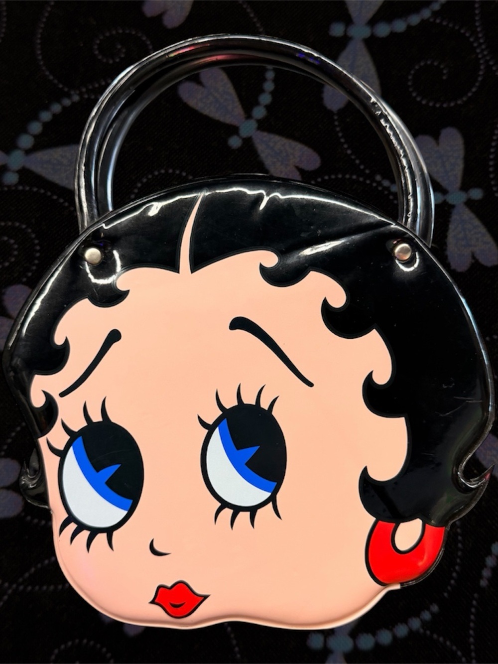 Betty Boop Mini Bag — Black, Pink, Blue & Red Face Design